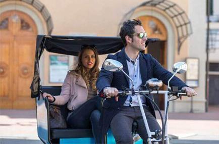 Bike taxi is a fun, clean way to get around in the city